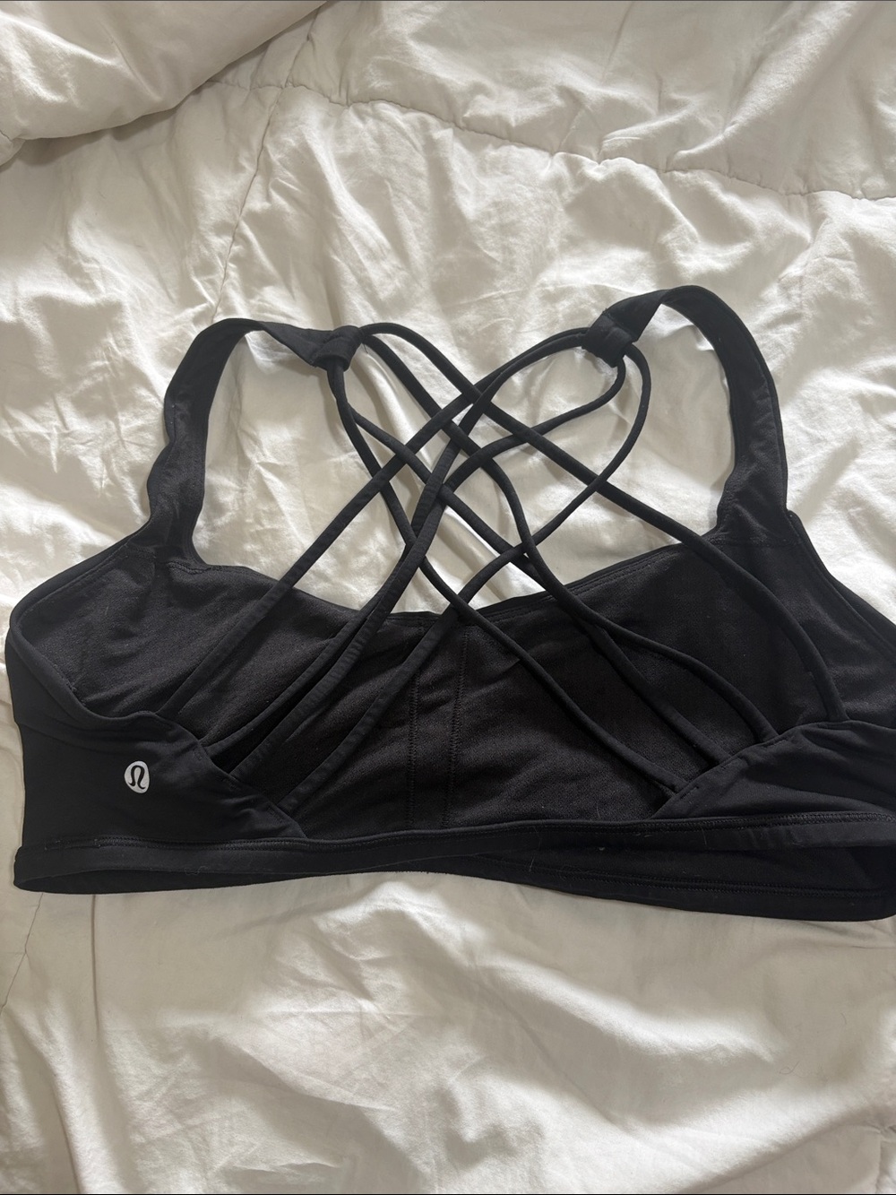 lululemon athletica Black Crisscross Strappy Sports Bra
